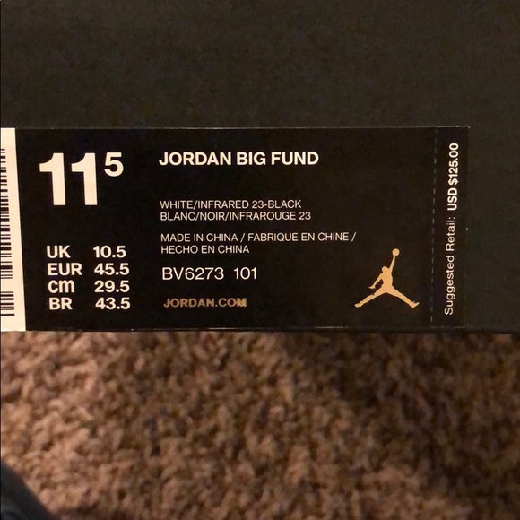 💥SOLD💥 Jordan Big Fund Sz 11.5 - Picture 5 of 8